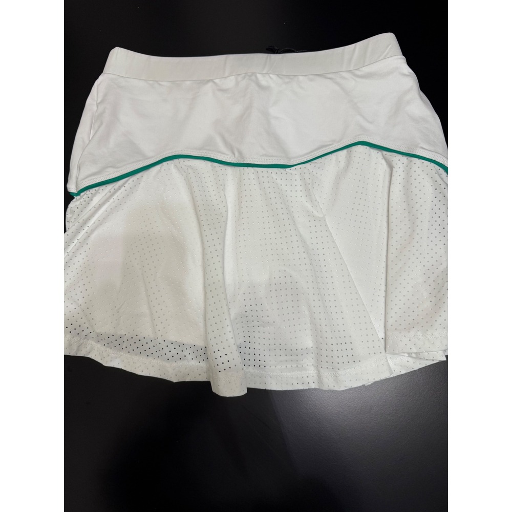 L'Etoile Sport Performance High Waist Skort White/Green Trim Large NWT MSRP $165 - Picture 6 of 6